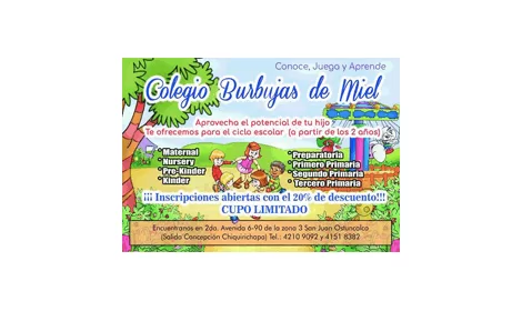 Logo de CENTRO EDUCATIVO PRIVADO JARDÍN INFANTIL BURBUJAS DE MIEL (HONEY BUBBLE KINDERGARTEN)
